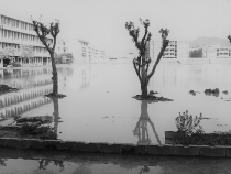 早期遇雨就淹水的操場